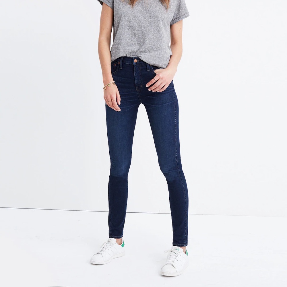 10” Madewell High Rise Skinny Jeans in Hayes